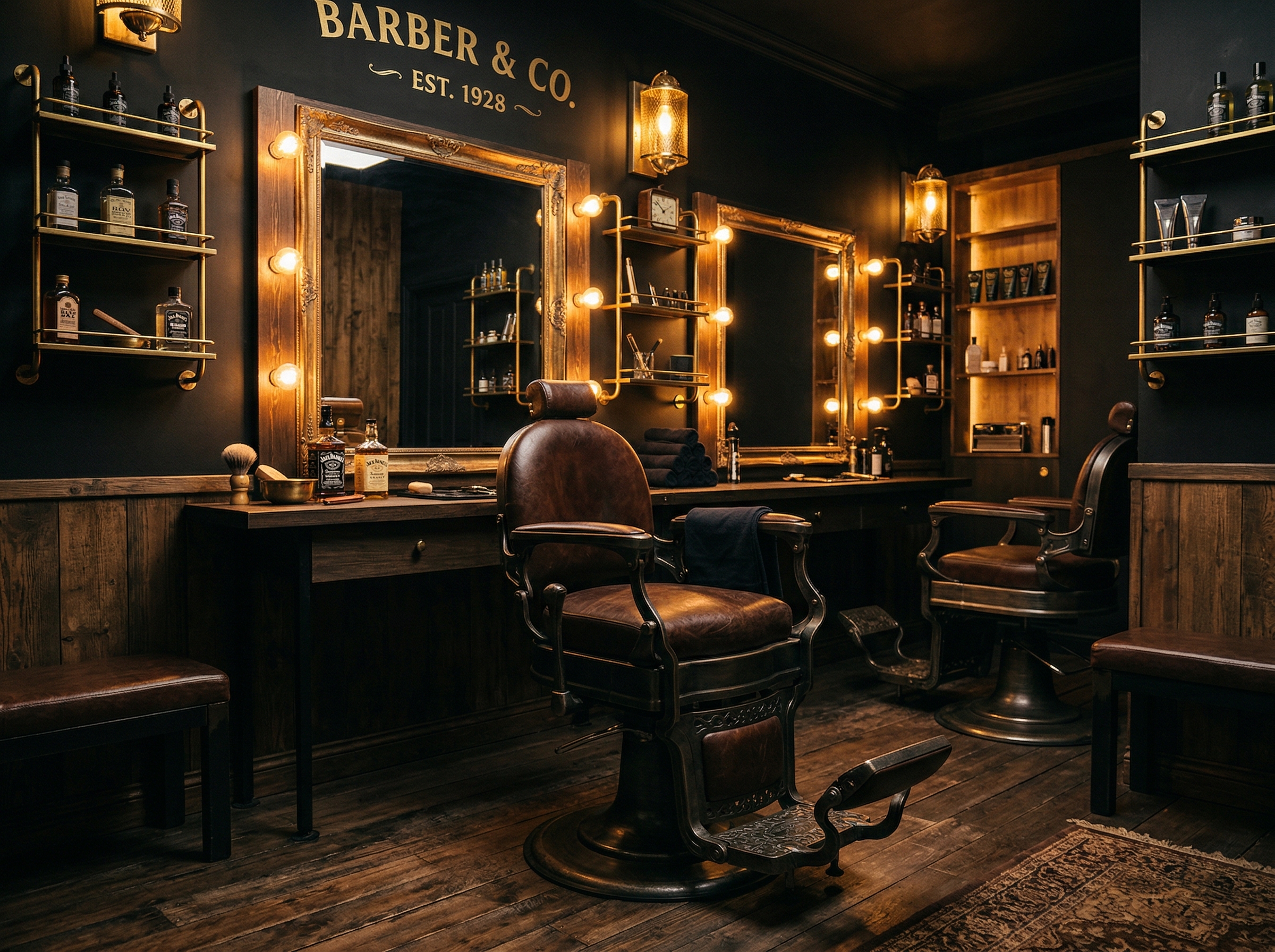 Viking Barber interiør — klassisk barbershop i Vestby